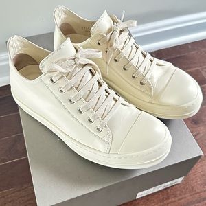 Authentic Rick Owens Ramones in Leather color Milk